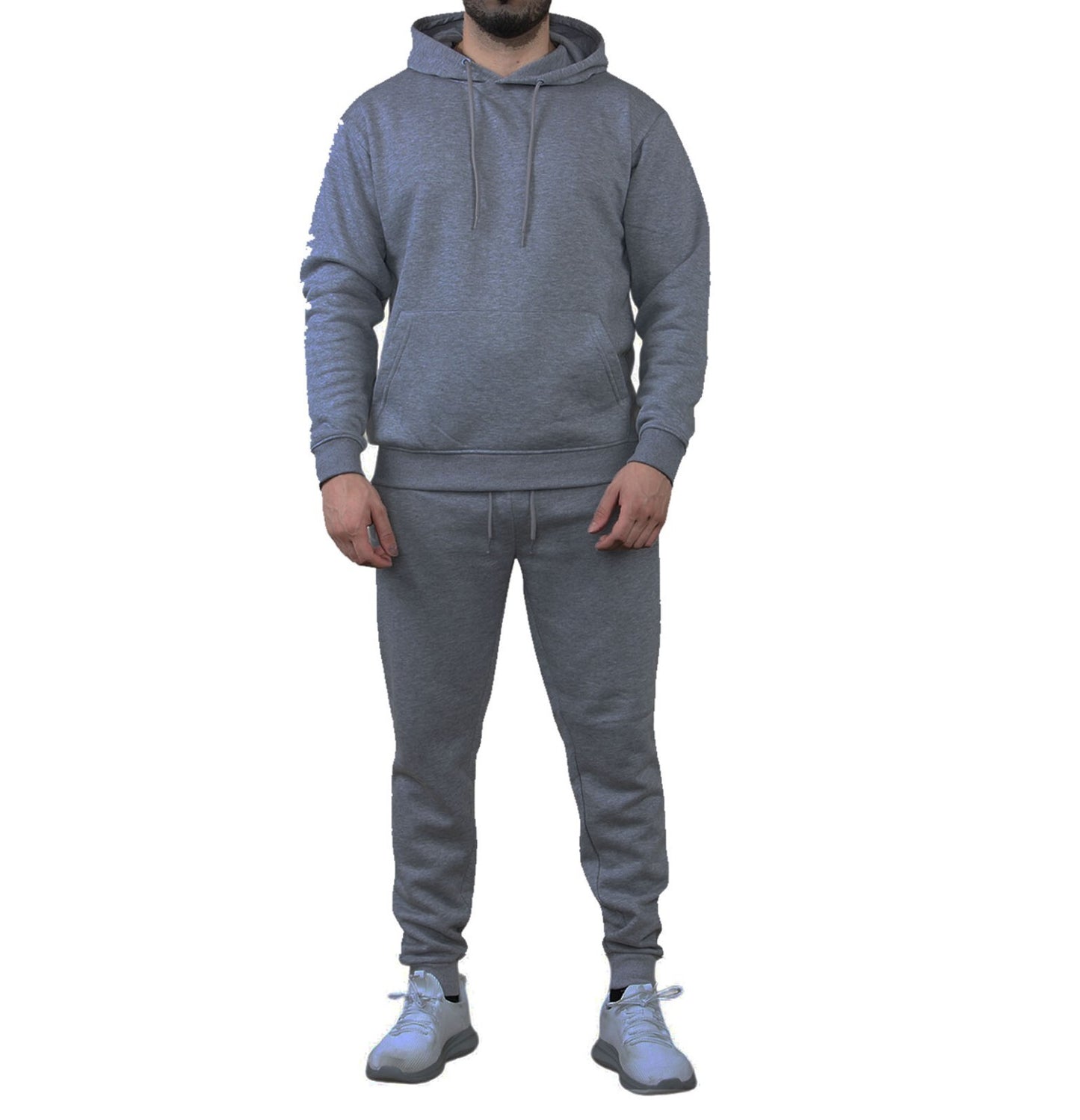 Mens Tracksuit Set Fleece Hoodie Top Bottoms Jogging Joggers Gym Pullover