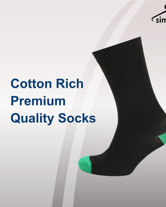 Mens Black Socks 12 Pairs Cotton Rich Socks Mens