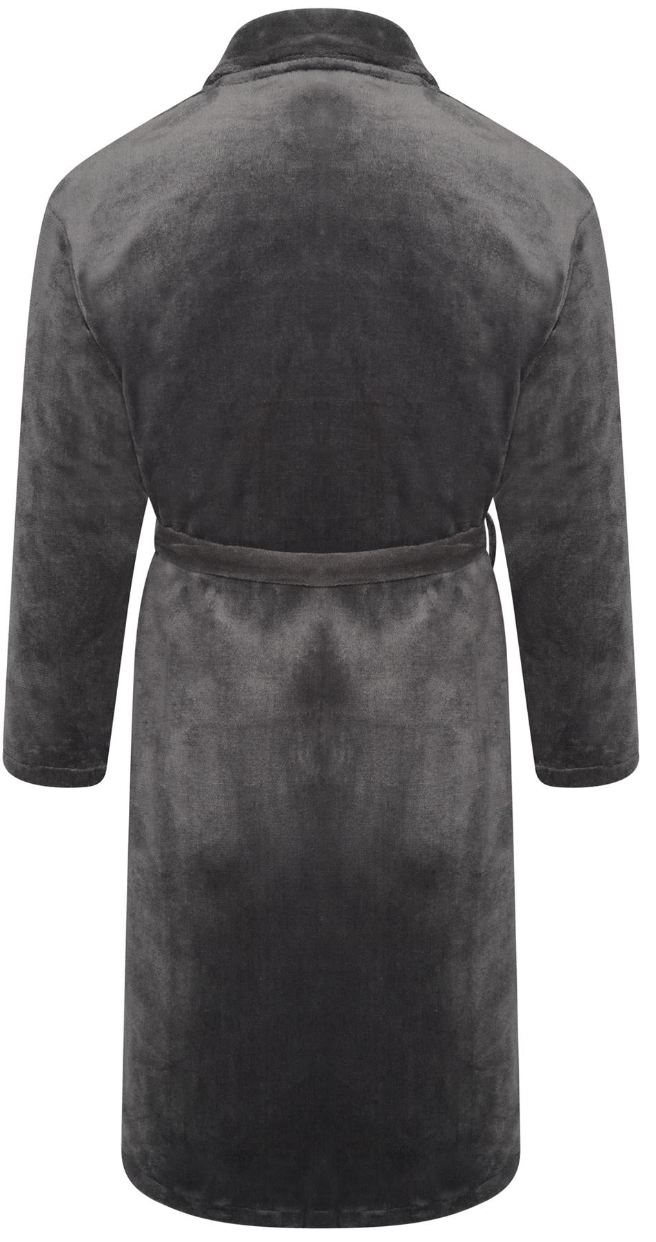 Mens Flannel Fleece Bathrobe Warm Soft Dressing Gown Bath Robe Shawl Collar