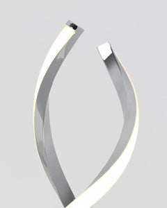 Chrome Swirl LED Table Lamp