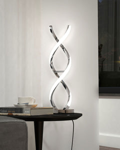 Chrome Swirl LED Table Lamp