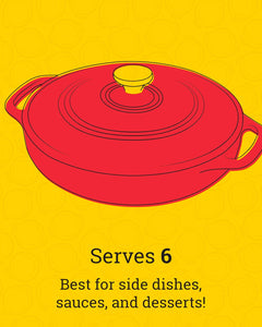 3.6 Quart Enameled Cast Iron Oval Casserole with Lid– Dual Handles – Oven Safe up to 500° F or on Stovetop - Use to Marinate, Cook, Bake, Refrigerate and Serve – Island Spice Red
