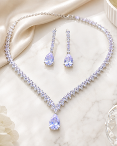 Celeste Teardrop Crystal Necklace & Earring Set