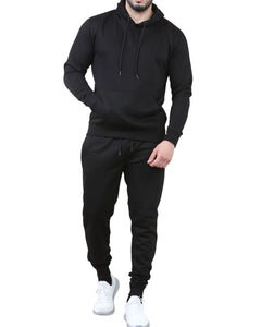 Mens Tracksuit Set Fleece Hoodie Top Bottoms Jogging Joggers Gym Pullover