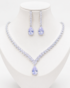 Celeste Teardrop Crystal Necklace & Earring Set
