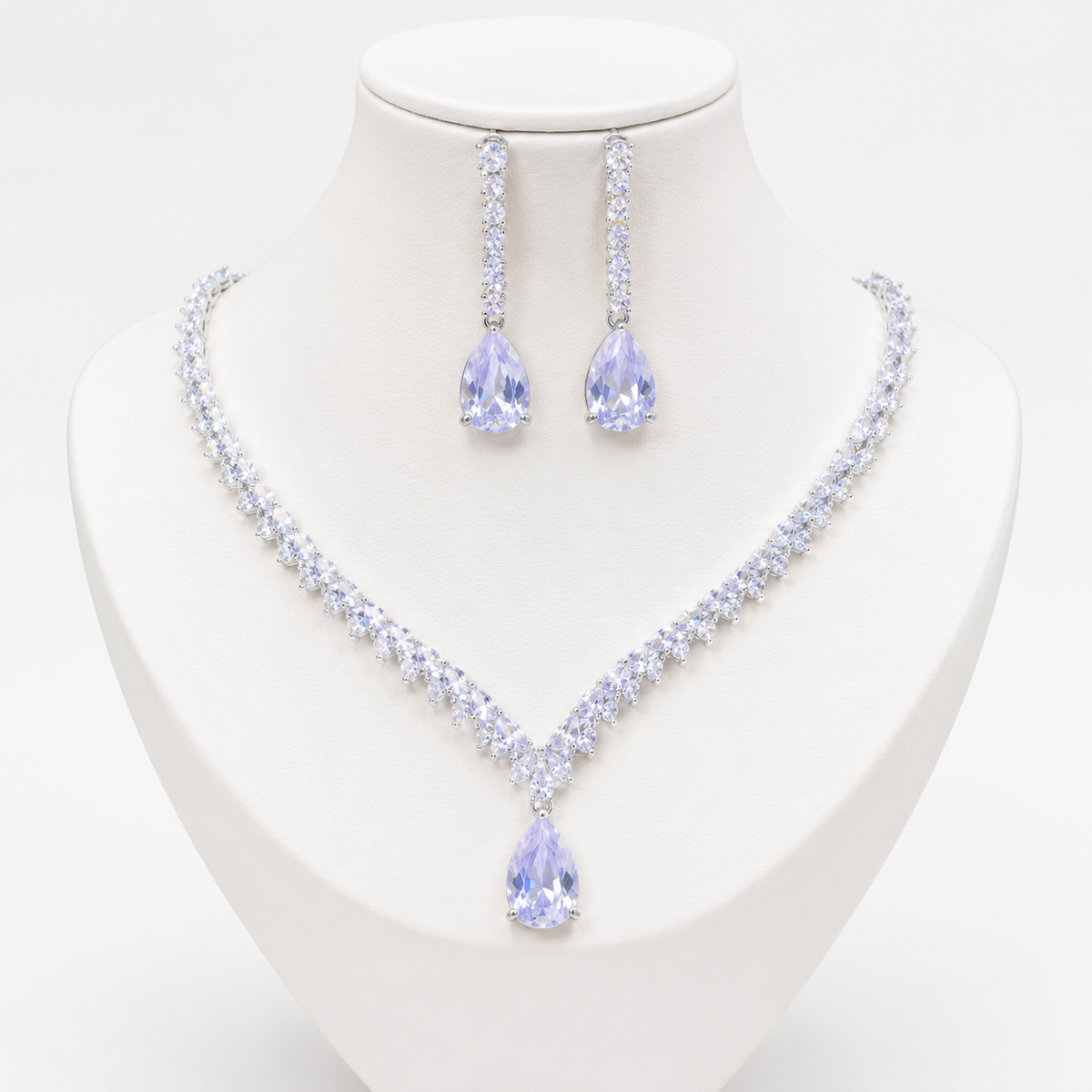 Celeste Teardrop Crystal Necklace & Earring Set