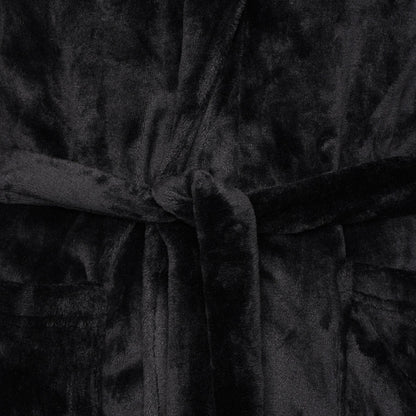 Mens Flannel Fleece Bathrobe Warm Soft Dressing Gown Bath Robe Shawl Collar