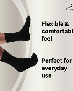 Mens Black Socks 12 Pairs Cotton Rich Socks Mens