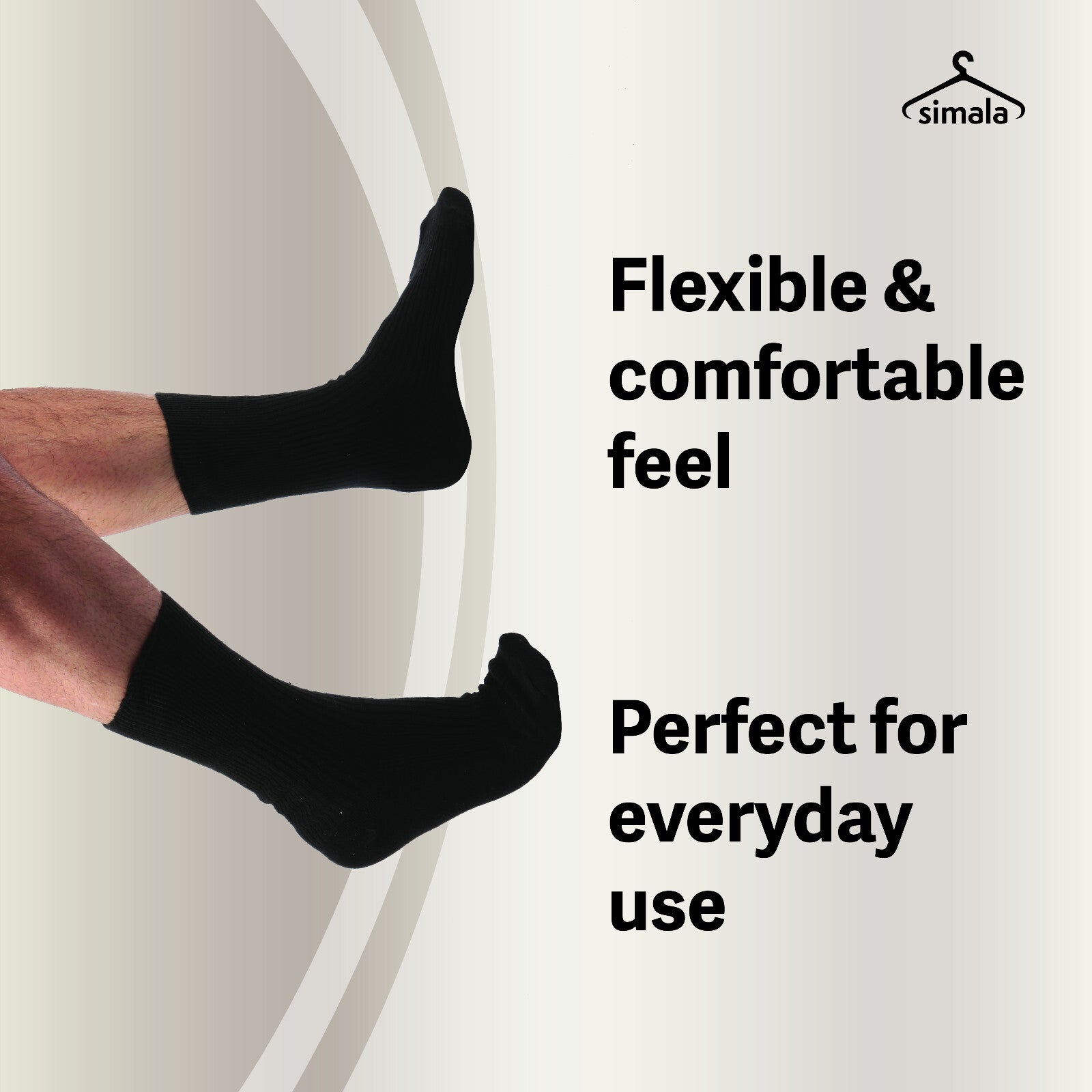 Mens Black Socks 12 Pairs Cotton Rich Socks Mens