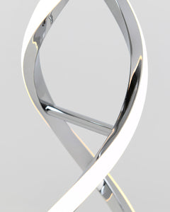 Chrome Swirl LED Table Lamp