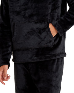 Snuggaroo Mens Soft Fleece Hooded Pjs Pyjama Bottoms Top Loungewear Set