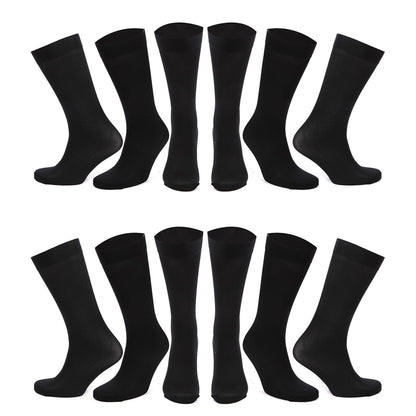 Mens Black Socks 12 Pairs Cotton Rich Socks Mens