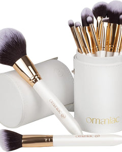 Professional Makeup Brushes Set (12Pcs), Pearl Flash Handles, Comfortable to Hold and Easy to Use. Full Face Travel Make up Brushes Set Professional with Case