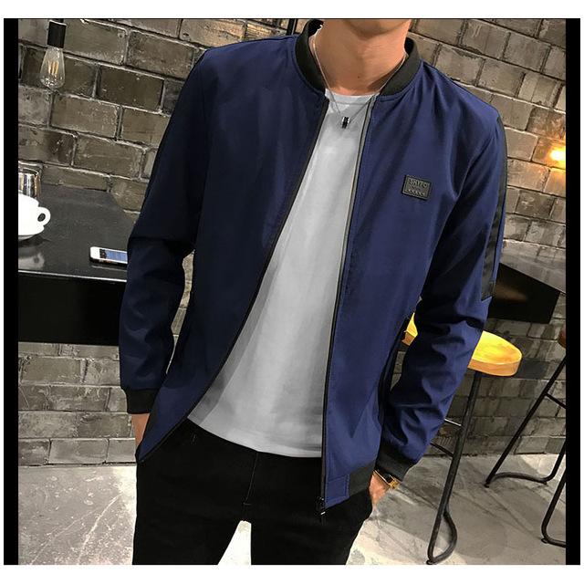 Stand Up Collar Slim Men's Coat