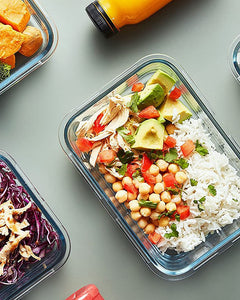 [10-Pack]Glass Meal Prep Containers -MCIRCO Food Storage Containers with Lifetime Lasting Snap Locking Lids, Airtight Lunch Containers, Microwave, Oven, Freezer and Dishwasher