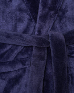 Mens Flannel Fleece Bathrobe Warm Soft Dressing Gown Bath Robe Shawl Collar