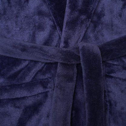 Mens Flannel Fleece Bathrobe Warm Soft Dressing Gown Bath Robe Shawl Collar