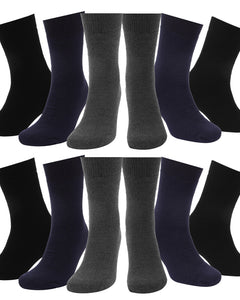 Mens Black Socks 12 Pairs Cotton Rich Socks Mens