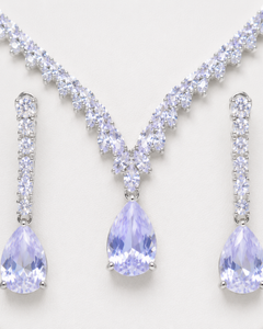 Celeste Teardrop Crystal Necklace & Earring Set