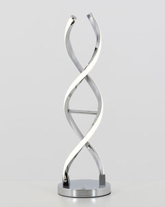 Chrome Swirl LED Table Lamp