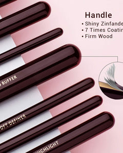 Makeup Brushes Set Professional, 25PCS Premium Natural Powder Foundation Eyeshadow Blending Concealer Blush Highlight Labeled Brushes, T280