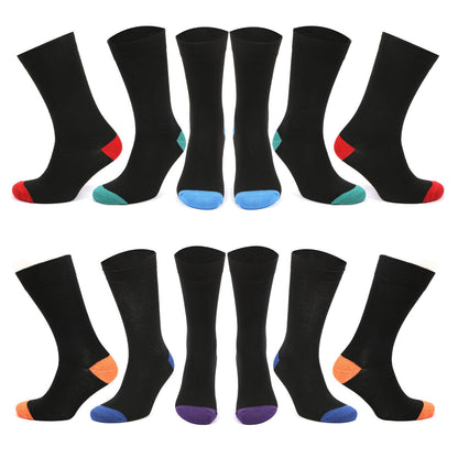 Mens Black Socks 12 Pairs Cotton Rich Socks Mens