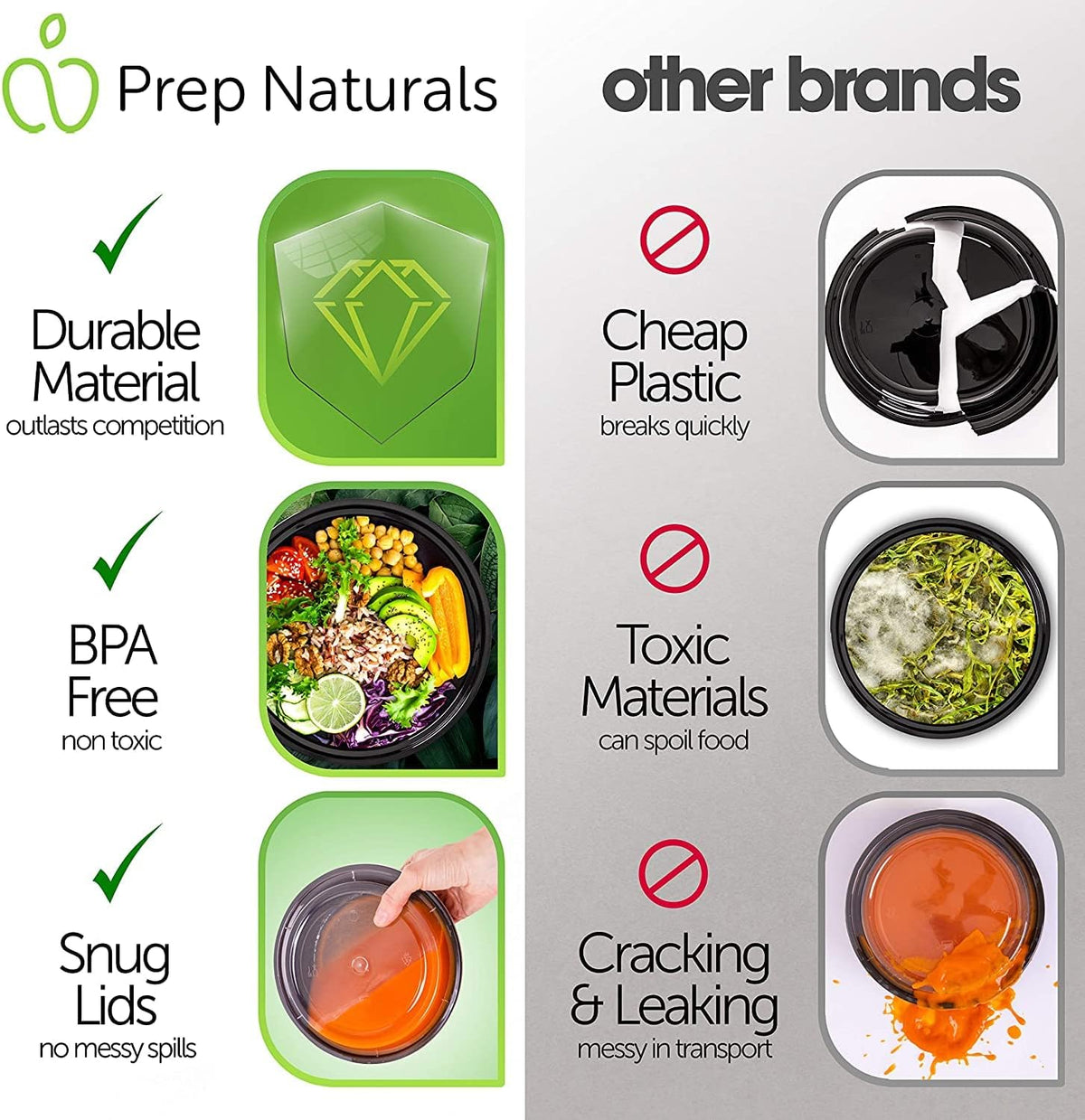 [30-Pack] Meal Prep Containers Reusable