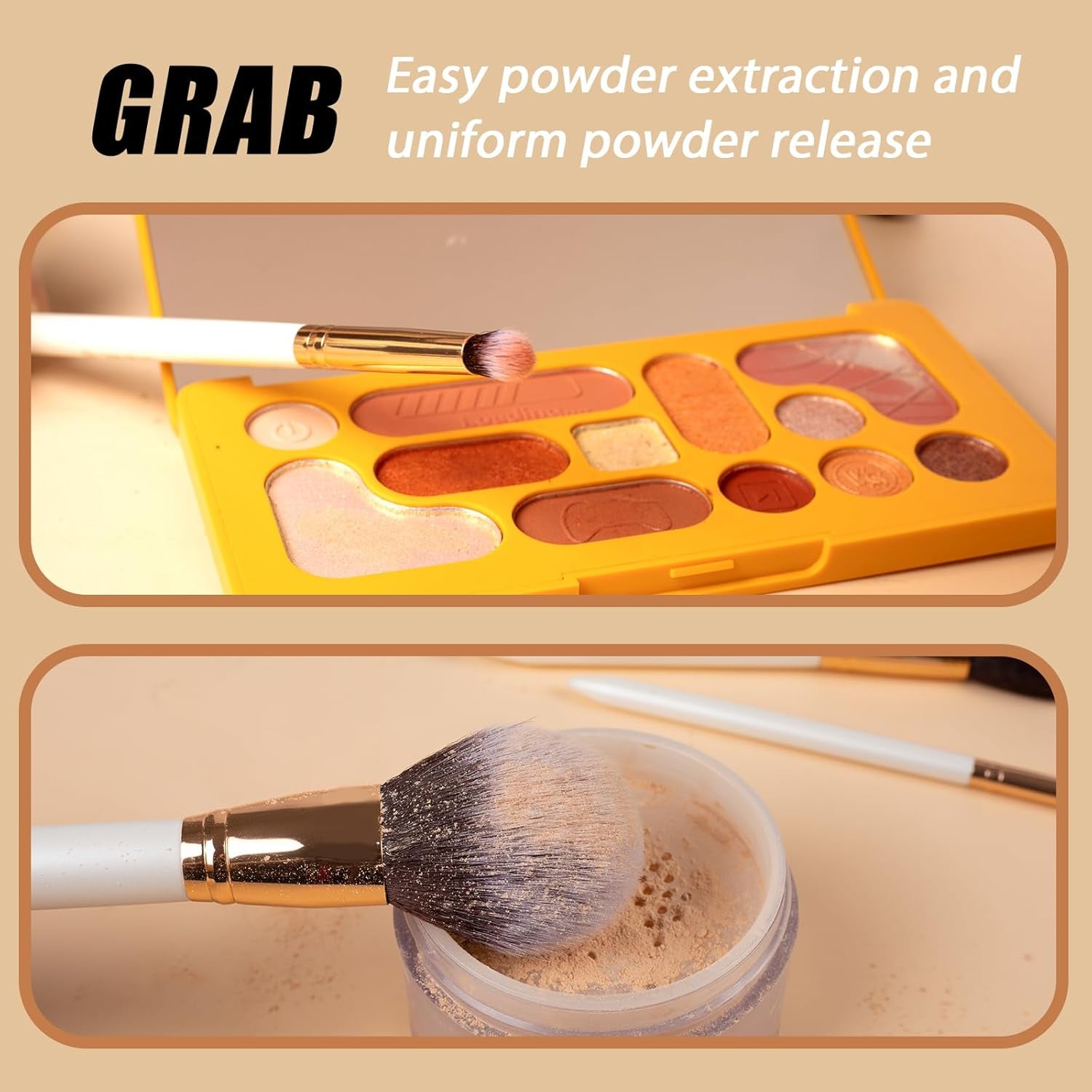 Professional Makeup Brushes Set (12Pcs), Pearl Flash Handles, Comfortable to Hold and Easy to Use. Full Face Travel Make up Brushes Set Professional with Case