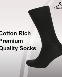 Mens Black Socks 12 Pairs Cotton Rich Socks Mens
