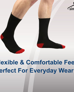 Mens Black Socks 12 Pairs Cotton Rich Socks Mens