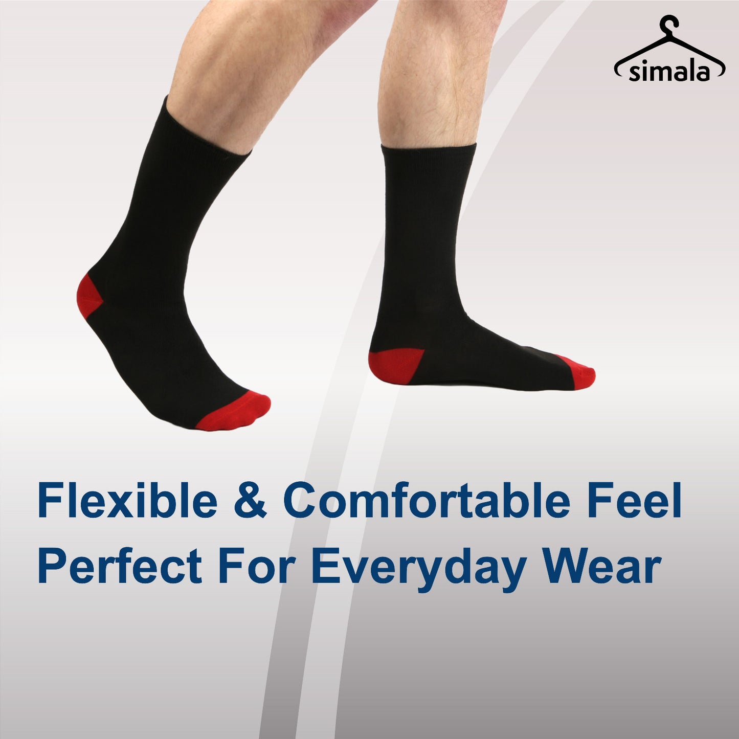 Mens Black Socks 12 Pairs Cotton Rich Socks Mens