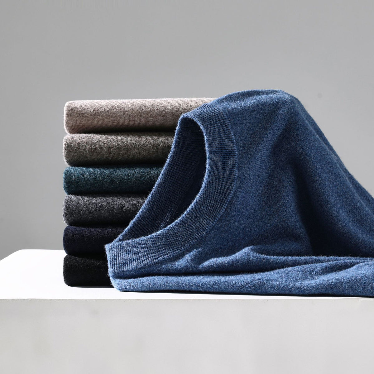 Mens Solid Color Crew