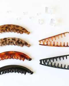 Frosted Solid Color Banana Hair Clips – Fashion Ponytail Barrettes & Hair Claws for Women