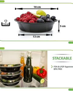 [30-Pack] Meal Prep Containers Reusable - Batch Cooking Plastic Food Containers with Lids - Microwavable Freezer Dishwasher Safe - Takeaway Lunch Box