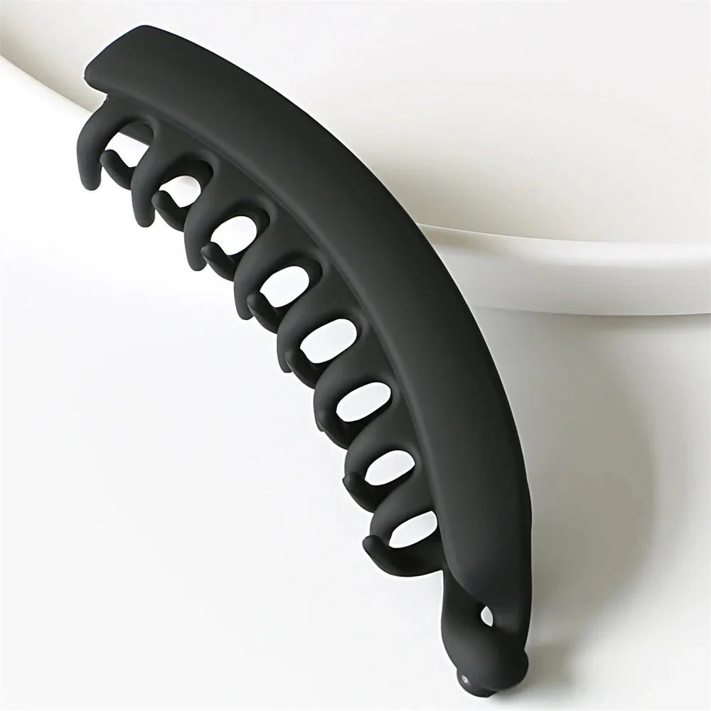 Frosted Solid Color Hair Claws for Women
