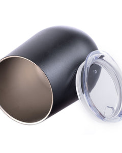 DRINCO® 12oz Insulated Wine Tumbler Glass (Matte Charcoal)