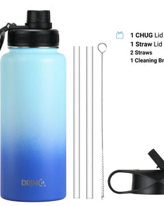 DRINCO® 32oz Stainless Steel Water Bottle -Morning Sky Blue