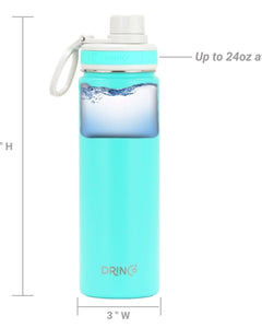 DRINCO® 22oz Stainless Steel Sport Water Bottle - Teal