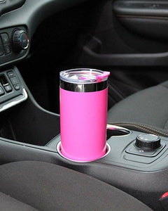 DRINCO®  20oz Insulated Tumbler Spill Proof Lid 2 Straws(Island Pink)