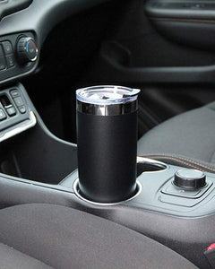 DRINCO®  20oz Insulated Tumbler w/Spill Proof Lid, 2 Straws(Black)