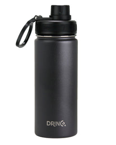 DRINCO® 18oz Stainless Steel Sport Water Bottle - Black
