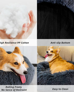 Fluffy Washable Pet Bed for Cats & Dogs