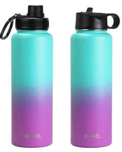 DRINCO® 40oz Stainless Steel Sport Water Bottle - Ombre Fuschia Teal
