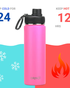 DRINCO® 22oz Stainless Steel Sport Water Bottle - Island Pink