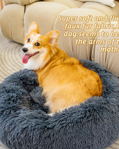 Fluffy Washable Pet Bed for Cats & Dogs