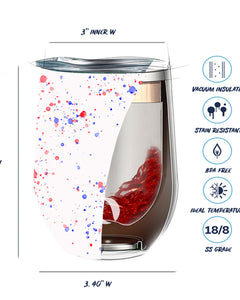 DRINCO® 12oz Insulated Wine Tumbler Glass (Pebble Beach)