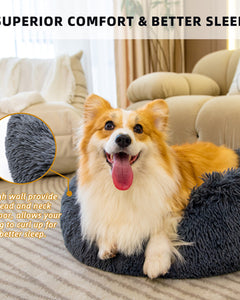 Fluffy Washable Pet Bed for Cats & Dogs