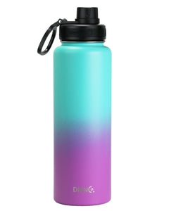 DRINCO® 40oz Stainless Steel Sport Water Bottle - Ombre Fuschia Teal
