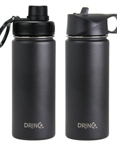 DRINCO® 18oz Stainless Steel Sport Water Bottle - Black