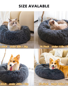 Fluffy Washable Pet Bed for Cats & Dogs